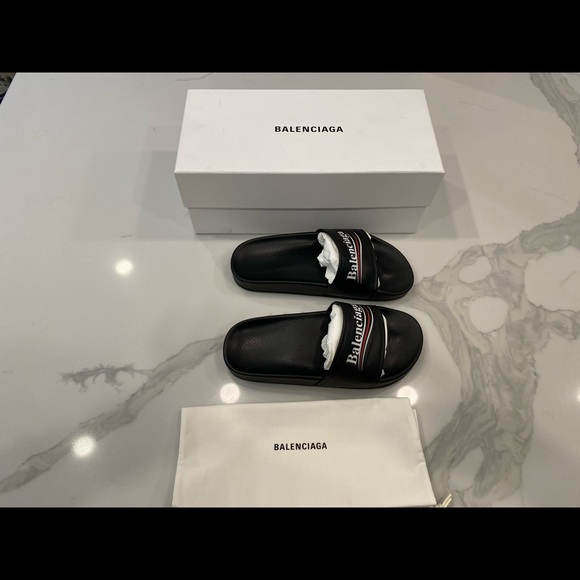 Balenciaga Shoes - Authentic Balenciaga campaign logo slides